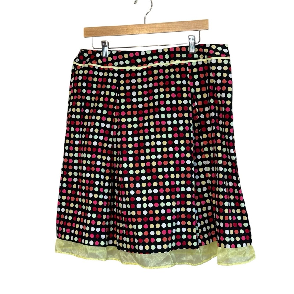 Vtg Requirements Y2K 90s Polka Dot Skirt Size 16 Colorful Dopamine Statement